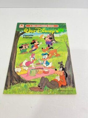 Vintage 1984 Walt Disney's Favorite People A Big Coloring Book By Golden Book